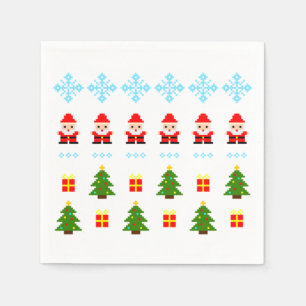 Pixel Art Jul Pappersservett