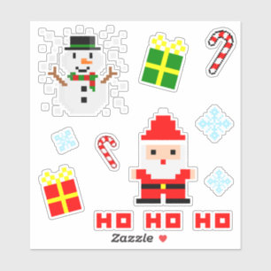 Pixel Art Jul Set Klistermärken