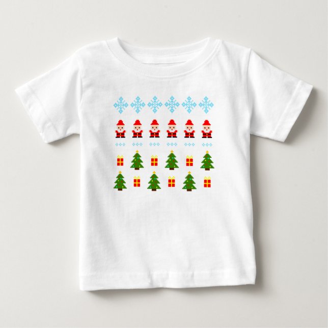 Pixel Art-jul T Shirt (Framsida)