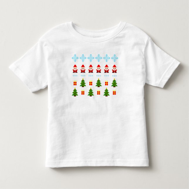 Pixel Art-jul T Shirt (Framsida)