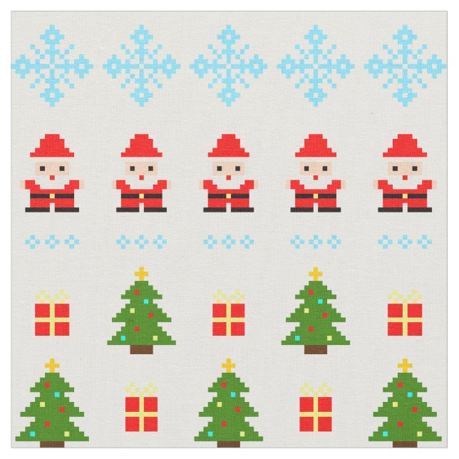 Pixel Art Jul Tyg (Närbild)