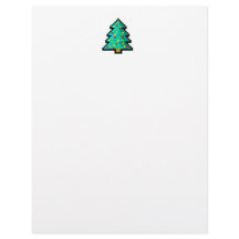 Pixel art Julgran grönt med dekorationer