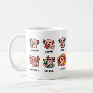 Pixel Art Känslor Axolotl Mugg