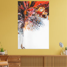 Pixel Art Ljusa färger Stunning Red Guld Blue