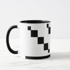 Pixel Art Mugg - Svartvit, minimalistisk Stil