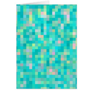 Pixel Art Multifärgad Mönster Hälsningskort