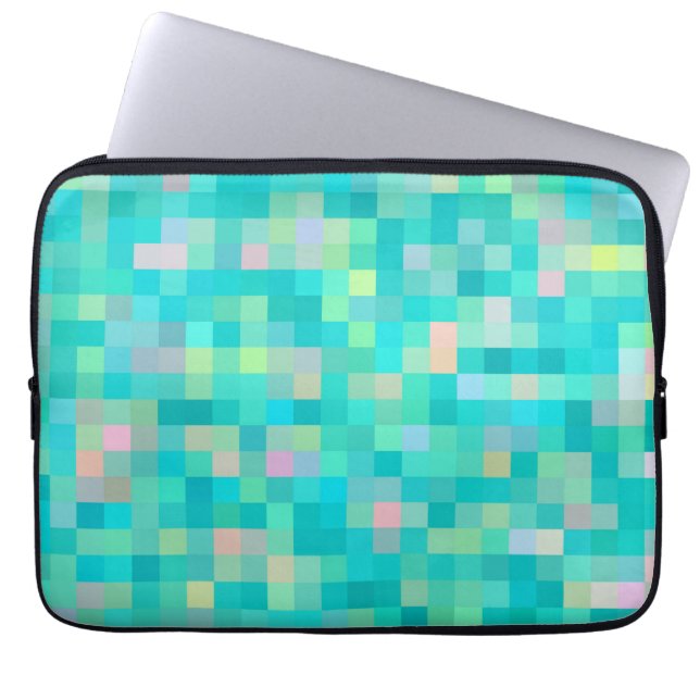 Pixel Art Multifärgad Mönster Laptop Sleeve (Framsidan)