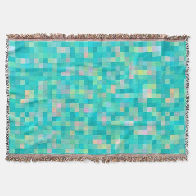 Pixel Art Multifärgad Mönster Mysfilt (Framsidan)