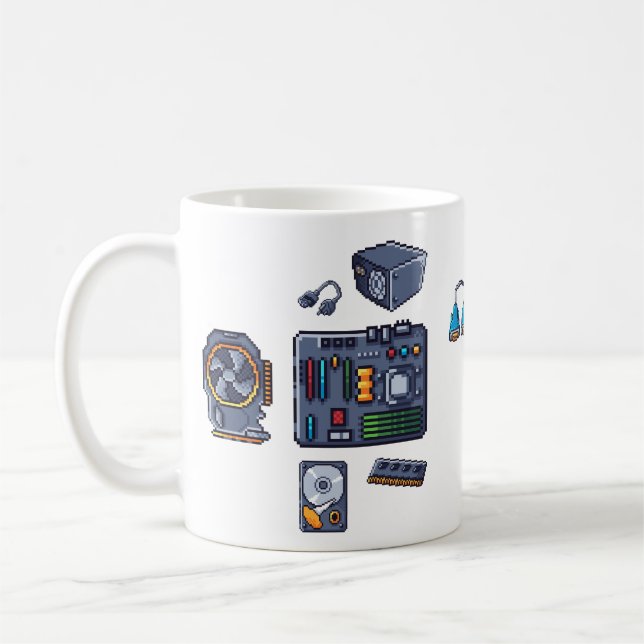 Pixel Art of Pc-komponent Kaffemugg (Vänster)