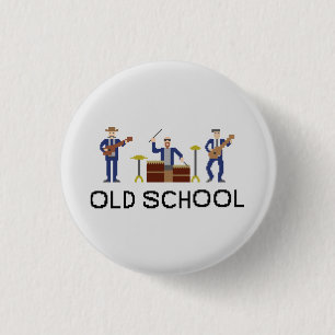 Pixel Art - Power Trio - Button Knapp