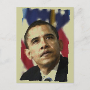Pixel art (punkter), Barack Obama Vykort