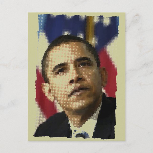 Pixel art (punkter), Barack Obama Vykort (Framsida)