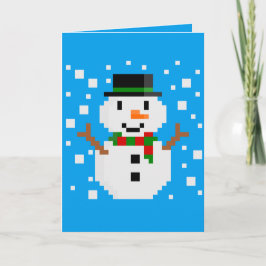 Pixel Art SNÖGUBBE Kort
