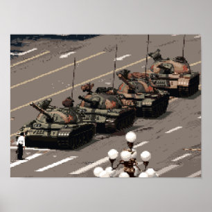 Pixel Art Tank Man (Historien i pixlar) Poster