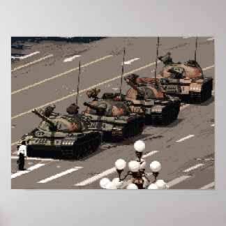 Pixel Art Tank Man (Historien i pixlar) Poster