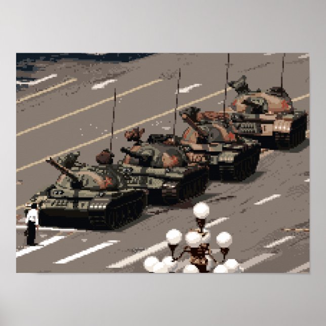 Pixel Art Tank Man (Historien i pixlar) Poster (Framsidan)