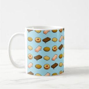 Pixel Art Tasty Biscuit Cookie Selection Mönster Kaffemugg
