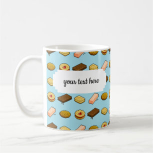 Pixel Art Tasty Cookie Biscuit Mönster Kaffemugg