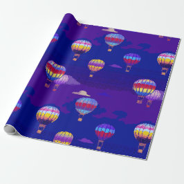 Pixel Art Varm Luft Ballong Presentpapper