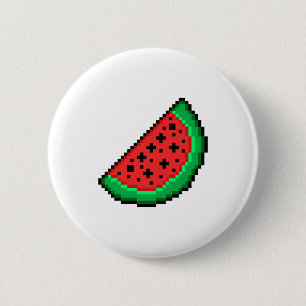 Pixel art vattenmelondel knapp