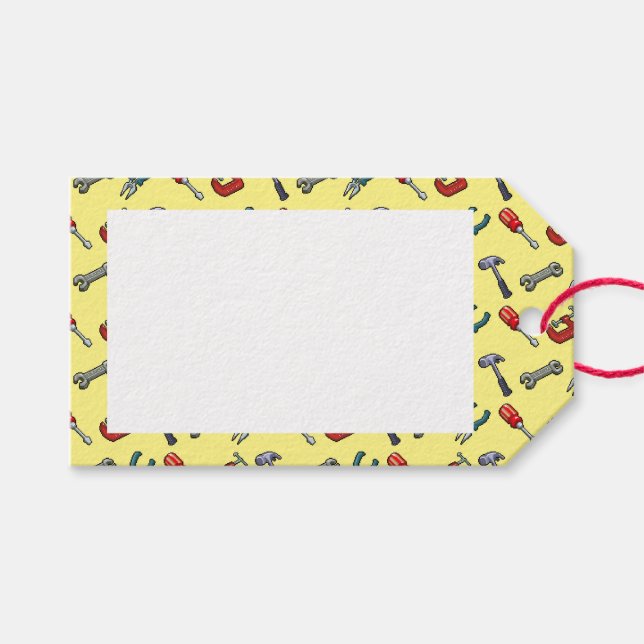 Pixel Art Verktyg Mönster med hammarens Vice och l Presentetikett (Framsidan (Horisontell))