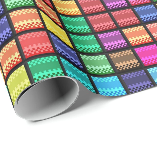 Pixel art videogaming presentpapper (Rullad Hörn)