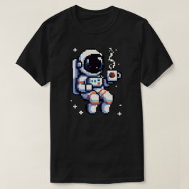 Pixel Astronaut Coffee Break - Cosmic Java Space T Shirt