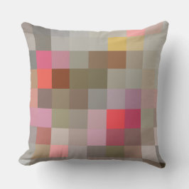Pixel blocks in gray compliments pattern kudde