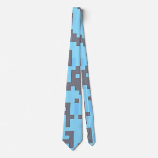 Pixel Blue + Grått Tie Slips