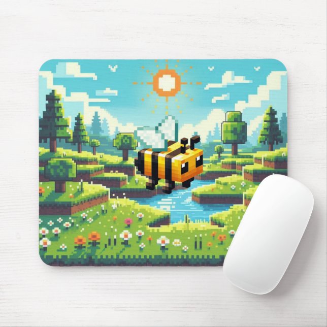 Pixel Buzz: Sunny Meadow Äventyr Musmatta (Med mus)
