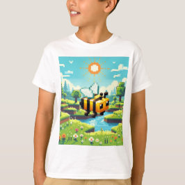 Pixel Buzz: Sunny Meadow Äventyr T Shirt