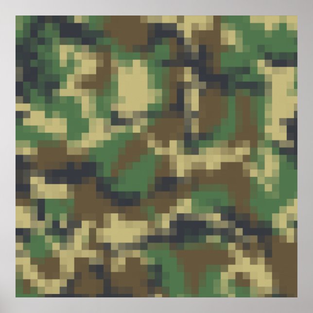 Pixel Camouflage Poster (Framsidan)