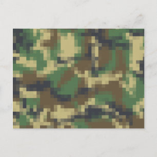 Pixel Camouflage Vykort