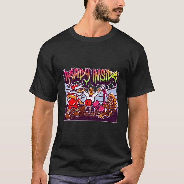 Pixel Cartoon Action T-shirt READY INSIDE Design (Framsida)