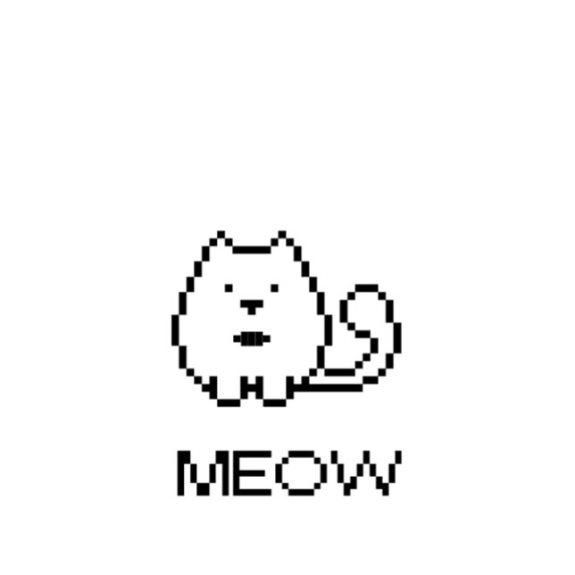 Pixel Cat Meow T Shirt (Skapare uppladdad)