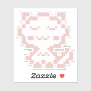 Pixel Cat ro Guld Klistermärken