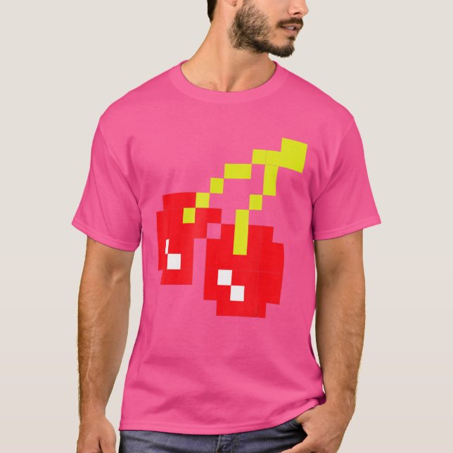 Pixel Cherries 80s Video Game Halloween Costume Ea T Shirt (Framsida)