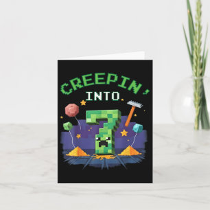 Pixel Creepin i 7-videospel med 7:e-födelsedagsspe Kort