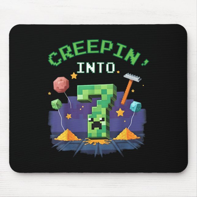 Pixel Creepin i 7-videospel med 7:e-födelsedagsspe Musmatta (Framsidan)