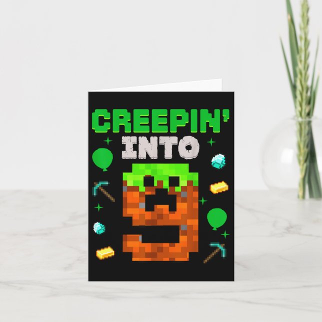 Pixel Creepin’ to 9 Video Gam Kort (Framsida)