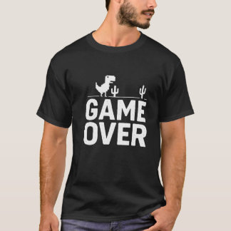 Pixel Dino-spel över T-Shirt