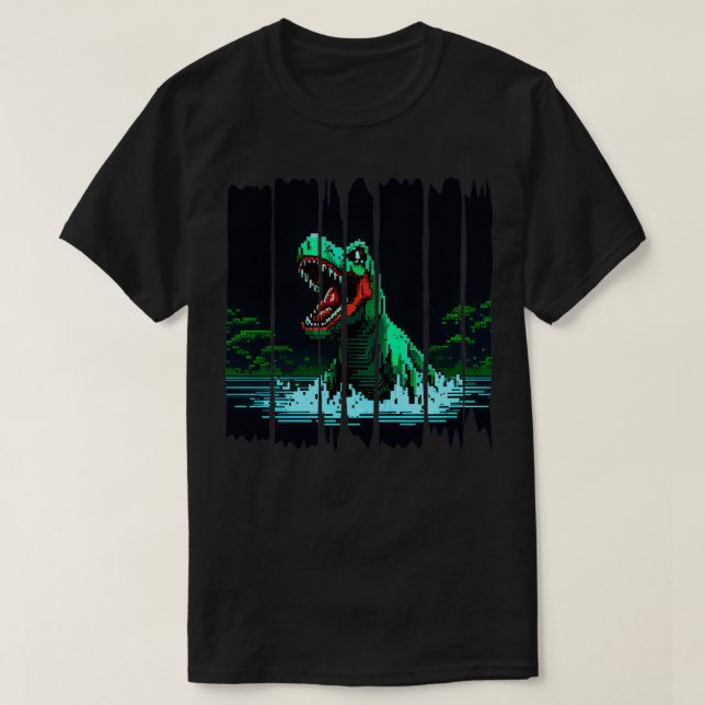 Pixel Dinosaur T Shirt (Design framsida)