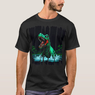 Pixel Dinosaur T Shirt