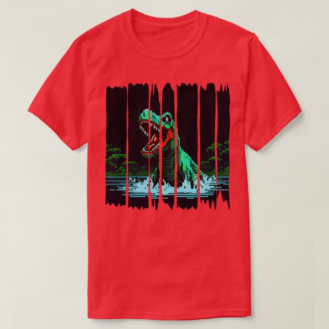 Pixel Dinosaur T Shirt (Design framsida)