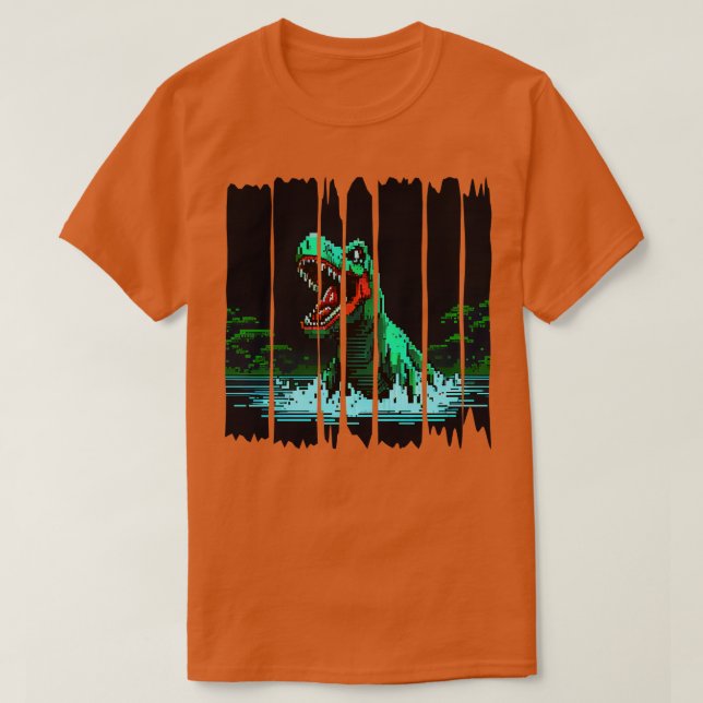 Pixel Dinosaur T Shirt (Design framsida)