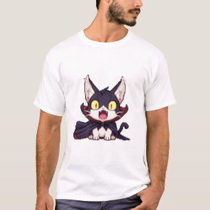 Pixel Dracula Katt – Chock Söt Vampyr 8-Bit Katt T Shirt