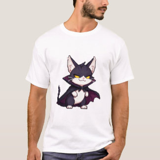 Pixel Dracula Katt – Kaxig Söt Vampyr 8-Bit Katt T Shirt