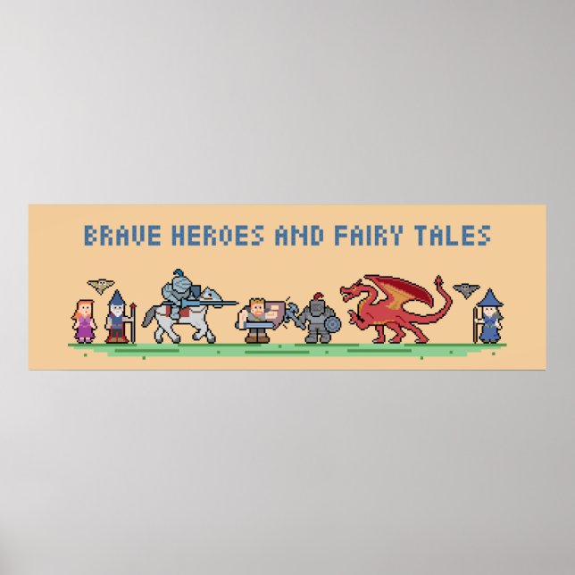 Pixel Fairy Tales 36'' x 12'' Poster (Framsidan)