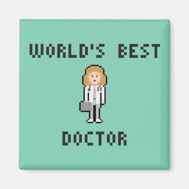 Pixel Female Doktor Magnet (Framsidan)