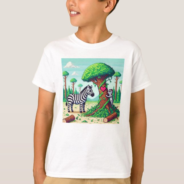 Pixel Friends: Forest Protection (revben) #11 T Shirt (Framsida)